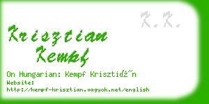 krisztian kempf business card